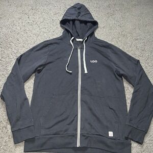 Marine Layer Hoodie Sweatshirt Womens Medium Gray Full Zip Fleece Hooded Pockets
